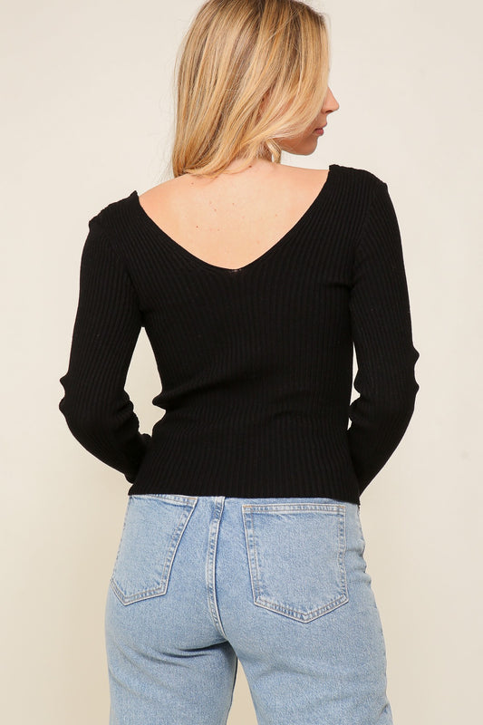 Knit Sweater Top – Long Sleeve