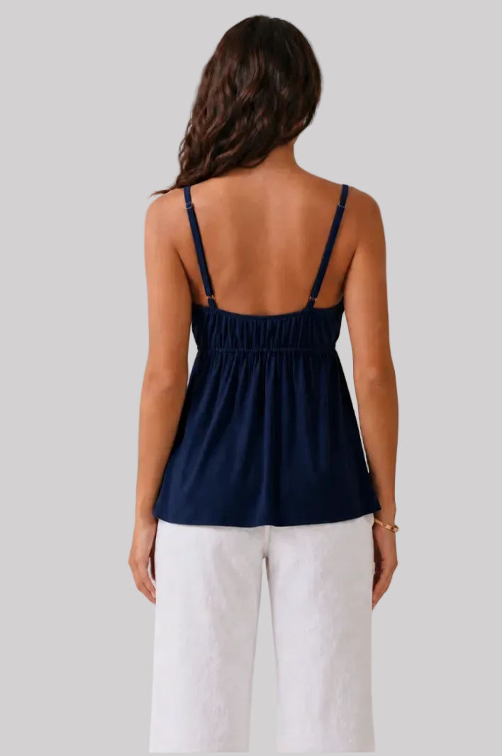 PRE ORDER: Sleeveless Ribbed Babydoll Top