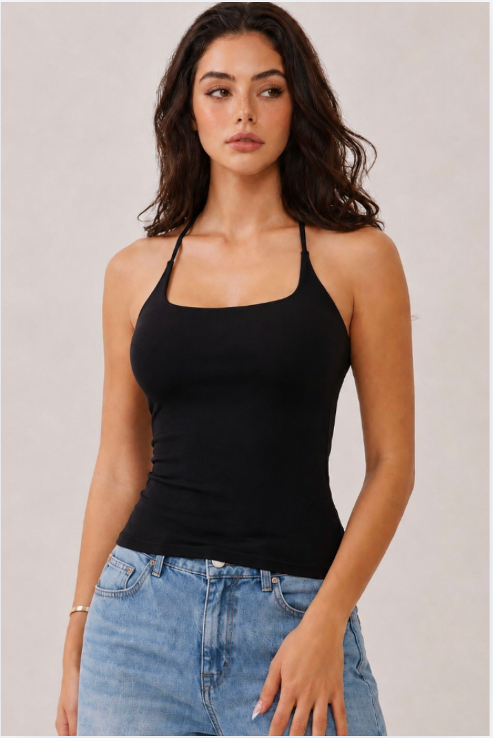 PRE ORDER: Halter Tie Padded Tank