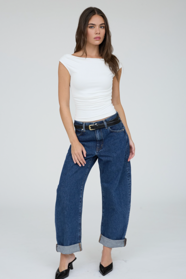 [PRE ORDER] Boat Neck Seamless Knit Top