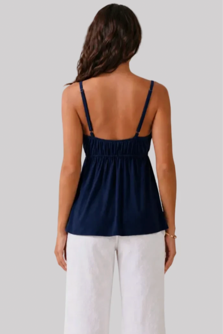 [PRE ORDER] Sleeveless Ribbed Babydoll Top